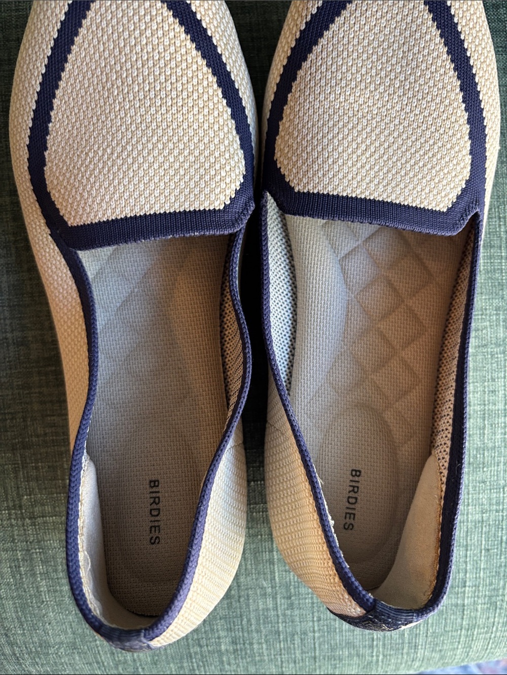 Birdies the blackbird flats loafers eggshell navy  Ballet Flats women 9.5 EUC - Picture 11 of 11